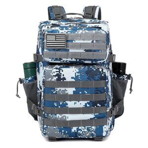 45L Tactical Backpack with Bottle Holder Waterproof Multi Compartment for Hiking
